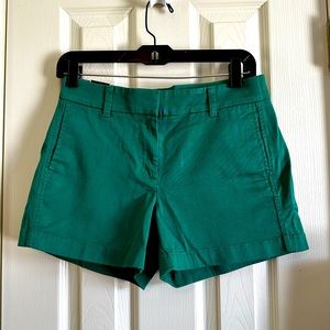 J. Crew Green Chino Shorts